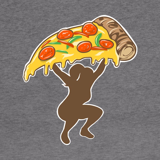 Fitness funny, pizza lover, gym girl, fitness girl by TimAddisonArt